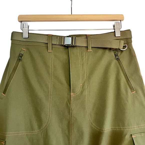 Outdoor Voices adjustable cargo midi skirt with belt size M like new condition - Picture 2 of 12